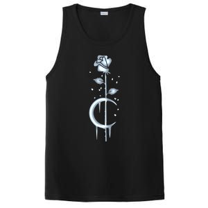 Occult Moon Rose Luna Witchcraft Witch Gothic Gift PosiCharge Competitor Tank