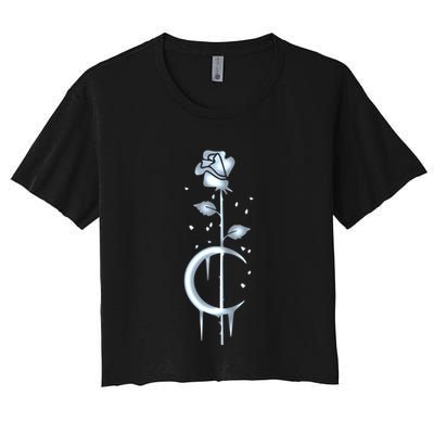 Occult Moon Rose Luna Witchcraft Witch Gothic Gift Crop Top