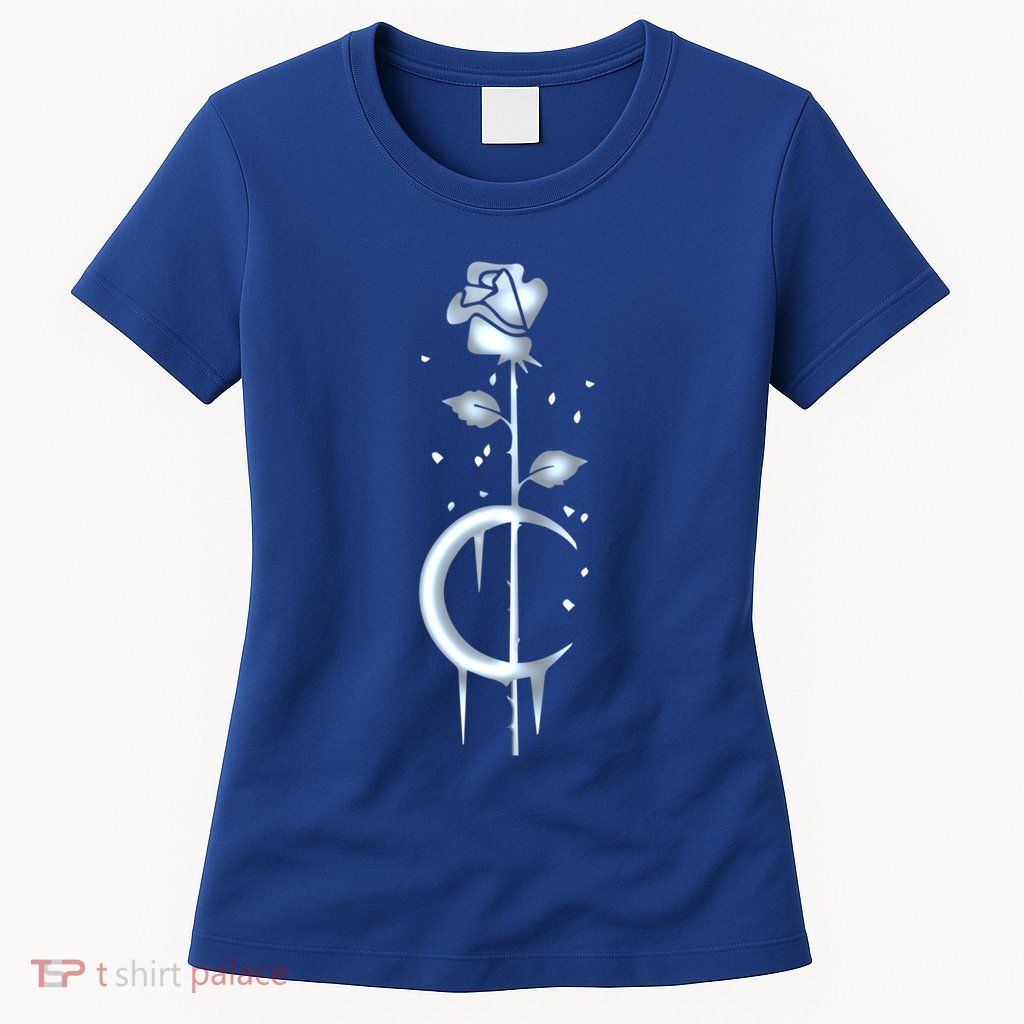 Occult Moon Rose Luna Witchcraft Witch Gothic Gift Womens T-Shirt