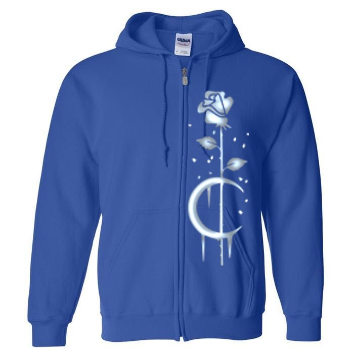 Occult Moon Rose Luna Witchcraft Witch Gothic Gift Full Zip Hoodie