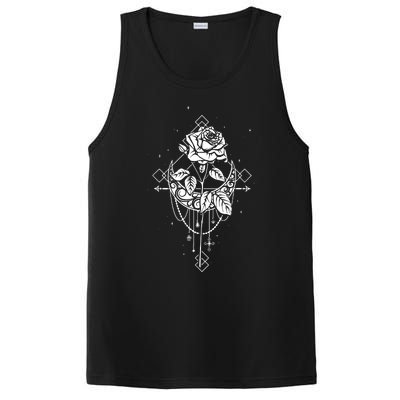 Occult Moon Rose Gothic Witch Wicca PosiCharge Competitor Tank