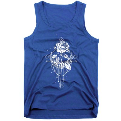 Occult Moon Rose Gothic Witch Wicca Tank Top