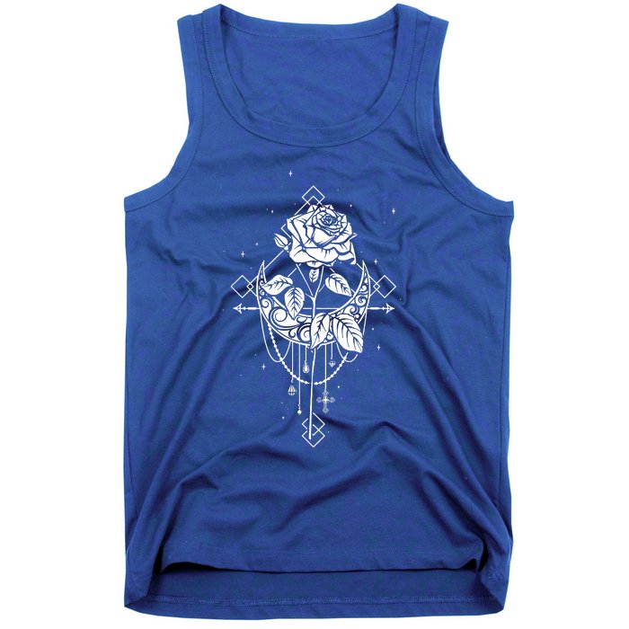 Occult Moon Rose Gothic Witch Wicca Tank Top