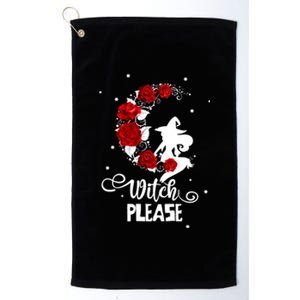 Occult Moon Roses Pagan Wicca Witch Please Gift Platinum Collection Golf Towel