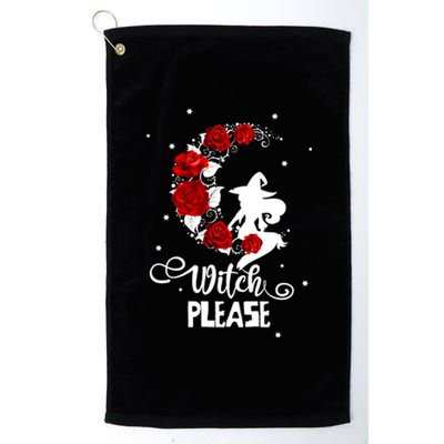 Occult Moon Roses Pagan Wicca Witch Please Gift Platinum Collection Golf Towel