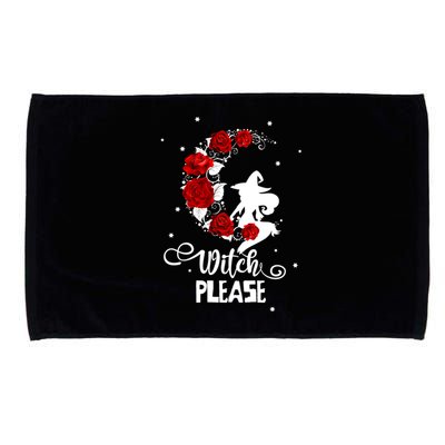 Occult Moon Roses Pagan Wicca Witch Please Gift Microfiber Hand Towel