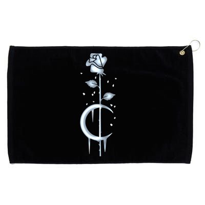 Occult Moon Rose Luna Witchcraft Witch Gothic Gift Grommeted Golf Towel