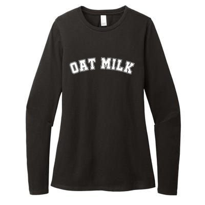 Oat Milk Retro Sports Arch Womens CVC Long Sleeve Shirt