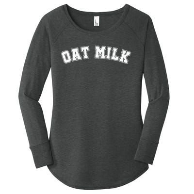 Oat Milk Retro Sports Arch Women's Perfect Tri Tunic Long Sleeve Shirt