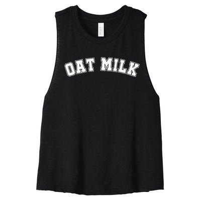 Oat Milk Retro Sports Arch Women's Racerback Cropped Tank