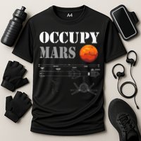 Occupy Mars Starship Rocket Cooling Performance Crew T-Shirt