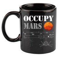 Occupy Mars Starship Rocket 11oz C Handle Ceramic Mug