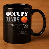Occupy Mars Starship Rocket 11oz C Handle Ceramic Mug