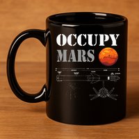 Occupy Mars Starship Rocket 11oz C Handle Ceramic Mug