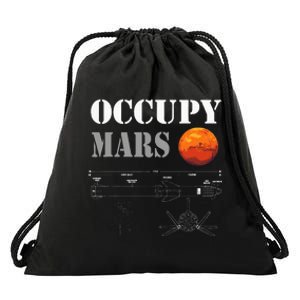 Occupy Mars Starship Rocket Drawstring Bag