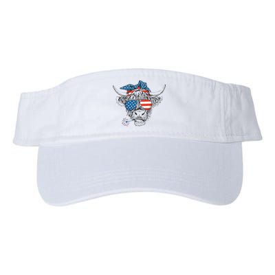 Oh My Stars Cow Highland Cow 4th July American Flag Fourth Of July  Independe Visor