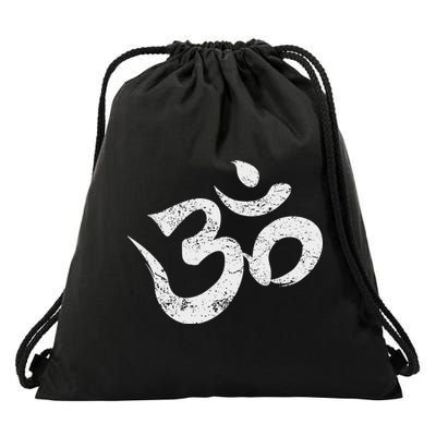 Ohm Meditation Symbol Aum Spiritual Indian Buddhism Omkar Drawstring Bag