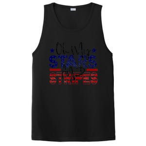 Oh My Stars Stripes Usa Flag 4 July Patriotic America Merica Gift PosiCharge Competitor Tank