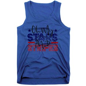 Oh My Stars Stripes Usa Flag 4 July Patriotic America Merica Gift Tank Top