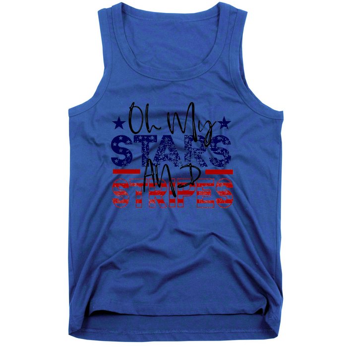 Oh My Stars Stripes Usa Flag 4 July Patriotic America Merica Gift Tank Top