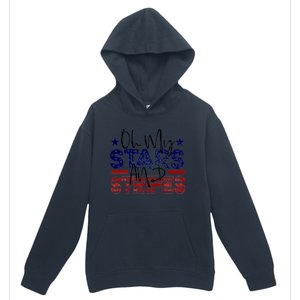 Oh My Stars Stripes Usa Flag 4 July Patriotic America Merica Gift Urban Pullover Hoodie