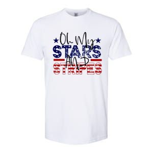 Oh My Stars Stripes Usa Flag 4 July Patriotic America Merica Gift Softstyle CVC T-Shirt