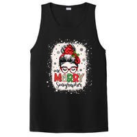 One Merry Sonographer Messy Bun Radiographer Christmas PosiCharge Competitor Tank