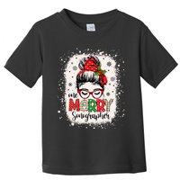 One Merry Sonographer Messy Bun Radiographer Christmas Toddler T-Shirt