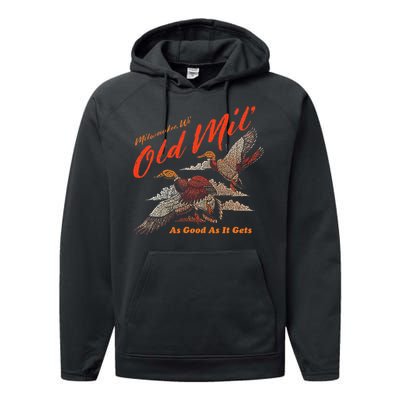 Old Milwaukee Style Old Mil Ducks Performance Fleece Hoodie