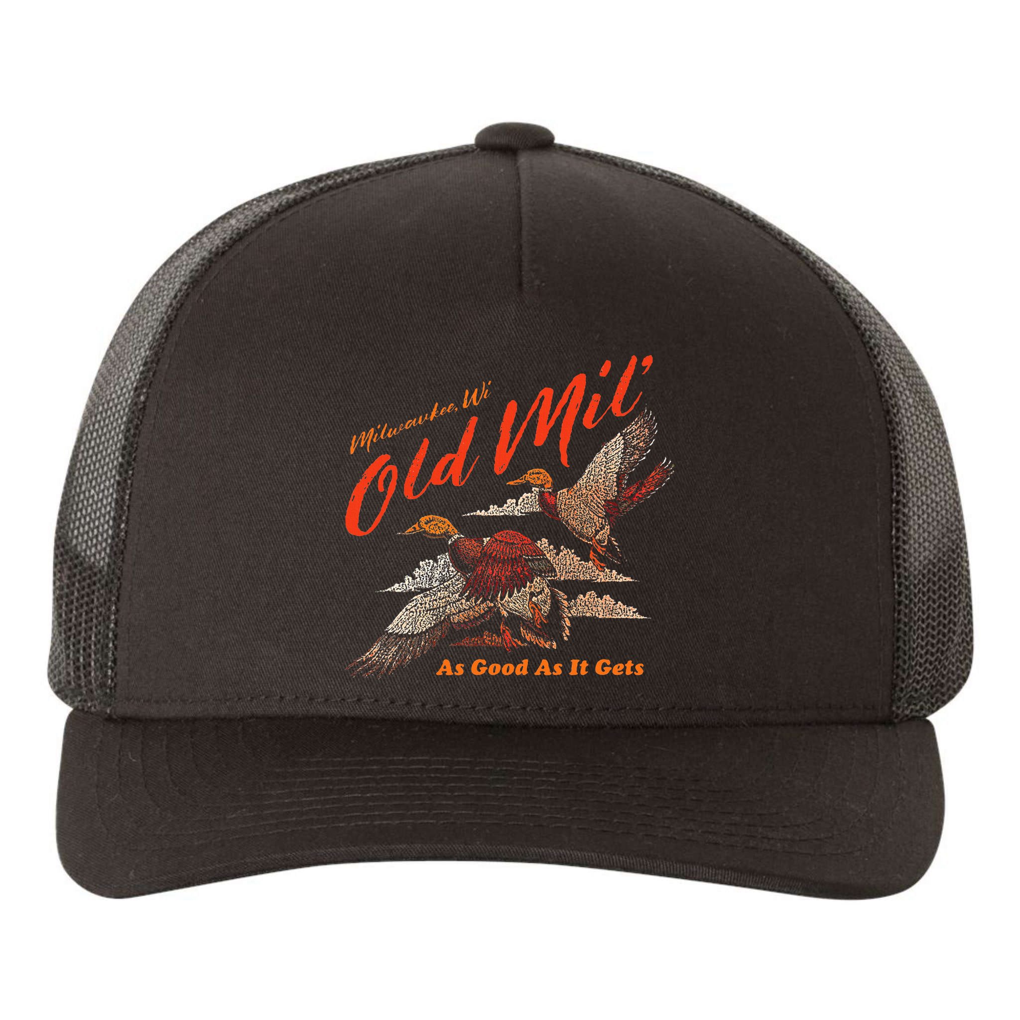 Old Milwaukee Style Old Mil Ducks Yupoong Adult 5-Panel Trucker Hat