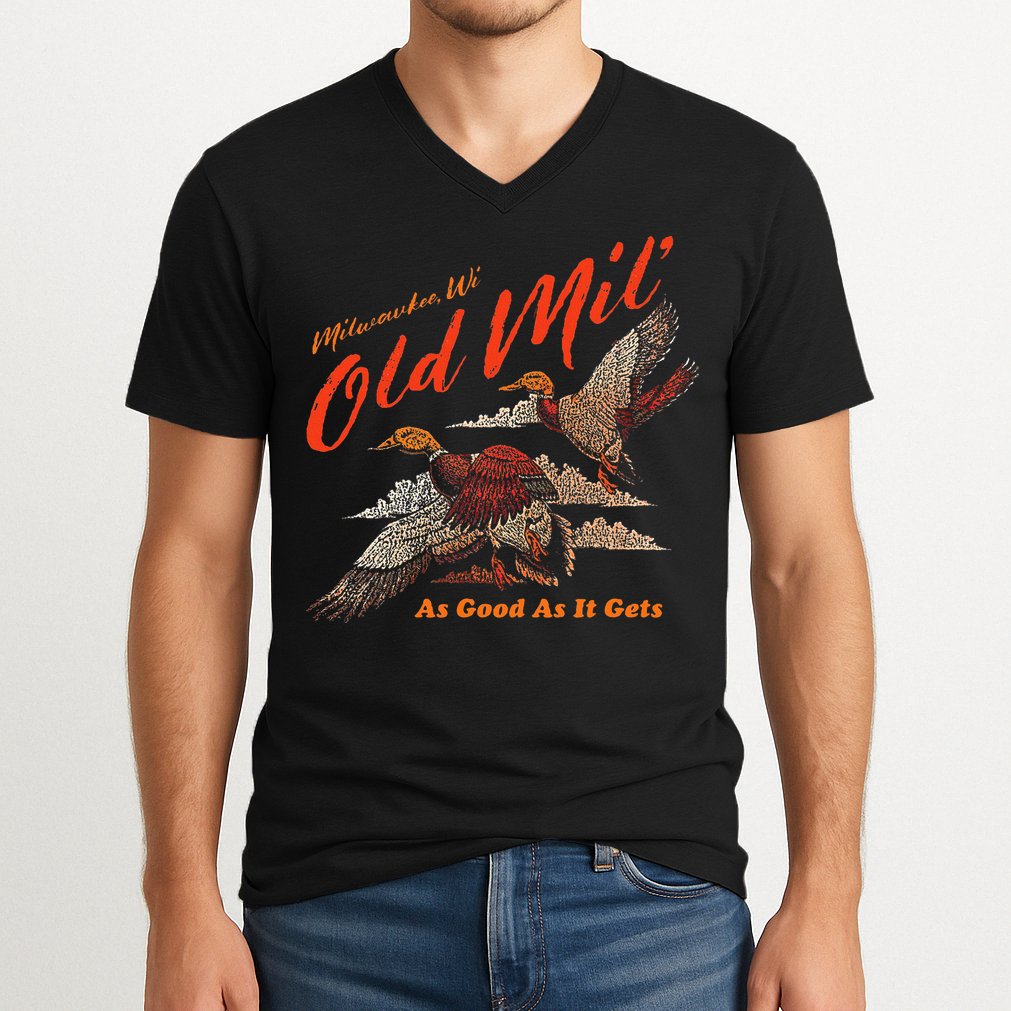 Old Milwaukee Style Old Mil Ducks V-Neck T-Shirt