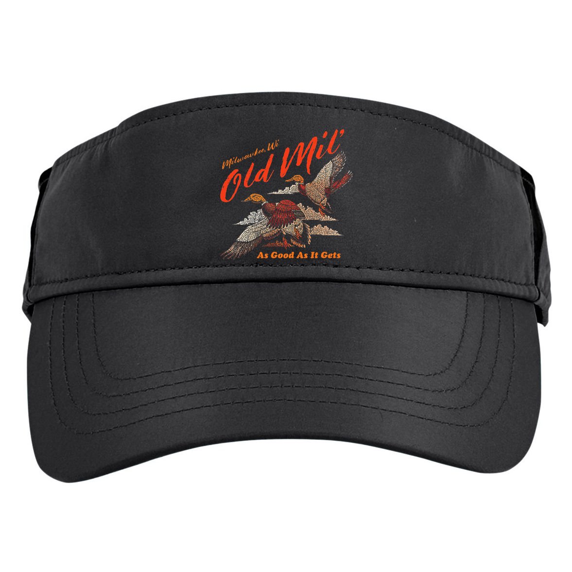 Old Milwaukee Style Old Mil Ducks Adult Drive Performance Visor