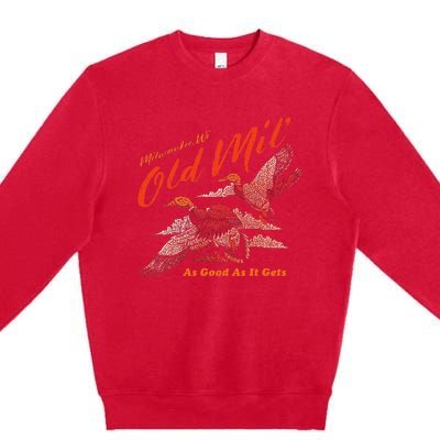 Old Milwaukee Style Old Mil Ducks Premium Crewneck Sweatshirt