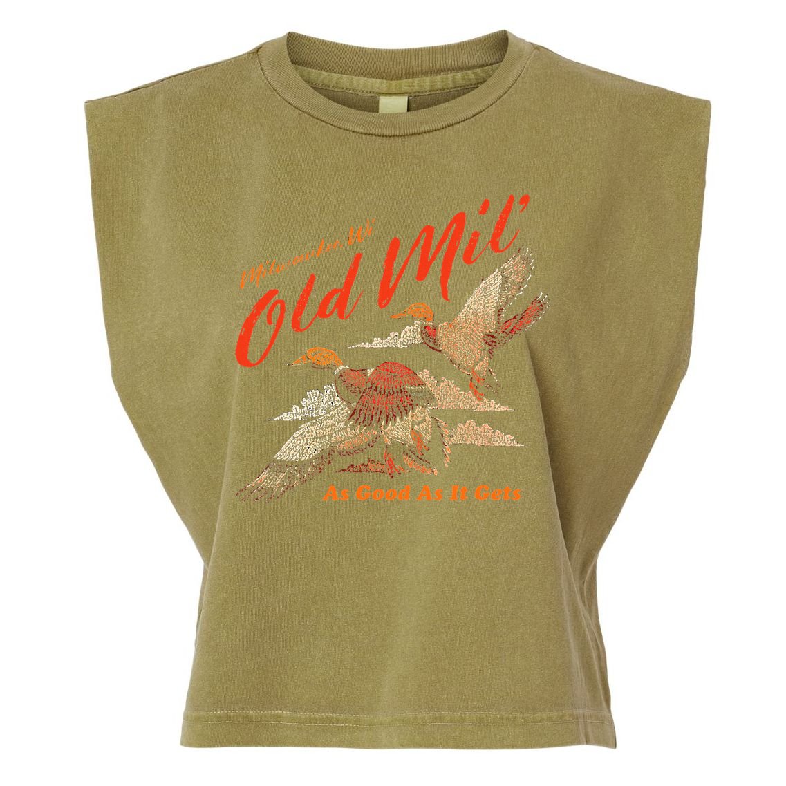 Old Milwaukee Style Old Mil Ducks Garment-Dyed Women's Muscle Tee