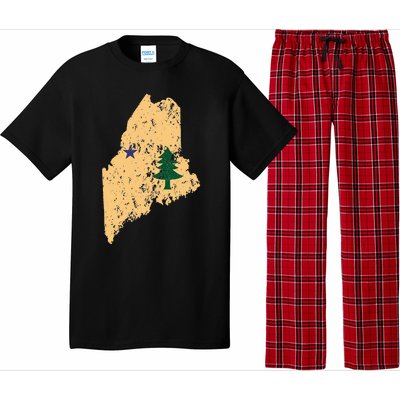 Original Maine State Flag Retro Northern New England Dirigo Pajama Set