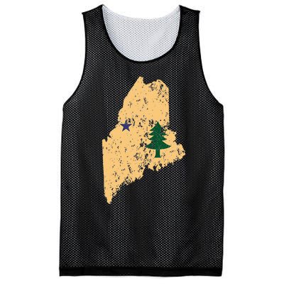 Original Maine State Flag Retro Northern New England Dirigo Mesh Reversible Basketball Jersey Tank