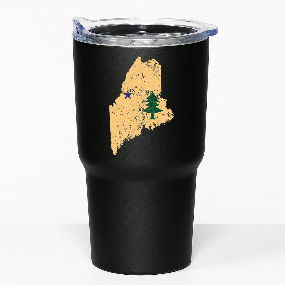 Original Maine State Flag Retro Northern New England Dirigo Tumbler