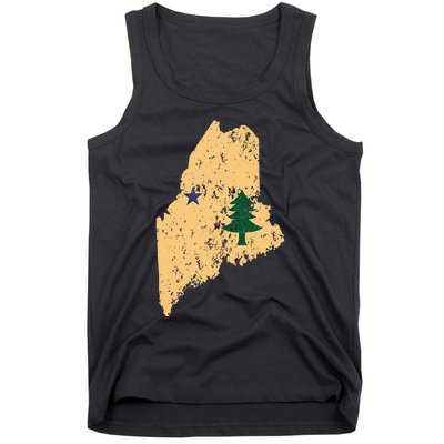 Original Maine State Flag Retro Northern New England Dirigo Tank Top