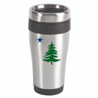 Old Maine State Flag 1901 Pine Tree Star 16oz Travel Tumbler
