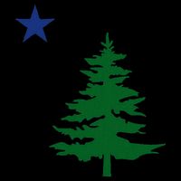 Old Maine State Flag 1901 Pine Tree Star 16oz Travel Tumbler