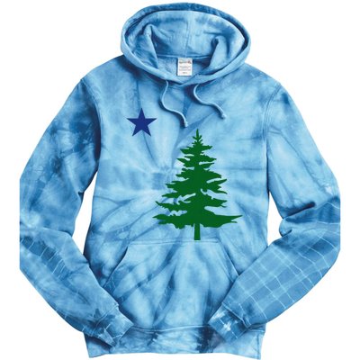 Old Maine State Flag 1901 Pine Tree Star Tie Dye Hoodie