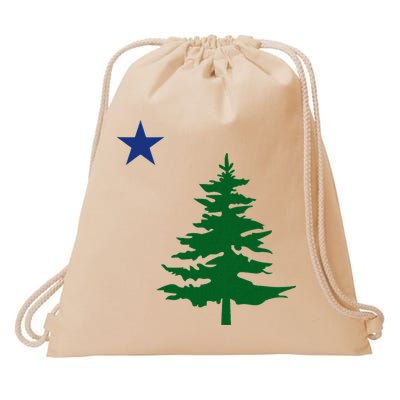 Old Maine State Flag 1901 Pine Tree Star Drawstring Bag