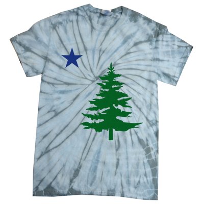 Old Maine State Flag 1901 Pine Tree Star Tie-Dye T-Shirt