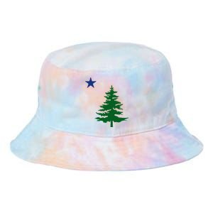 Old Maine State Flag 1901 Pine Tree Star Tie Dye Newport Bucket Hat