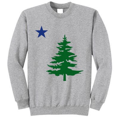 Old Maine State Flag 1901 Pine Tree Star Tall Sweatshirt