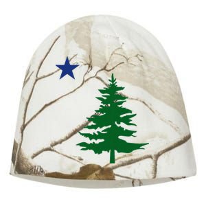 Old Maine State Flag 1901 Pine Tree Star Kati - Camo Knit Beanie