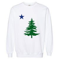 Old Maine State Flag 1901 Pine Tree Star Garment-Dyed Sweatshirt