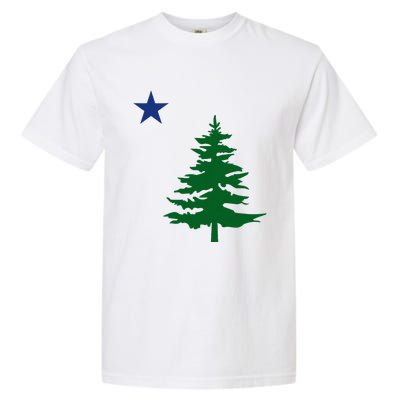 Old Maine State Flag 1901 Pine Tree Star Garment-Dyed Heavyweight T-Shirt