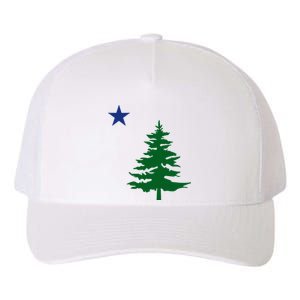 Old Maine State Flag 1901 Pine Tree Star Yupoong Adult 5-Panel Trucker Hat