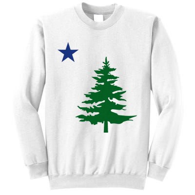 Old Maine State Flag 1901 Pine Tree Star Sweatshirt